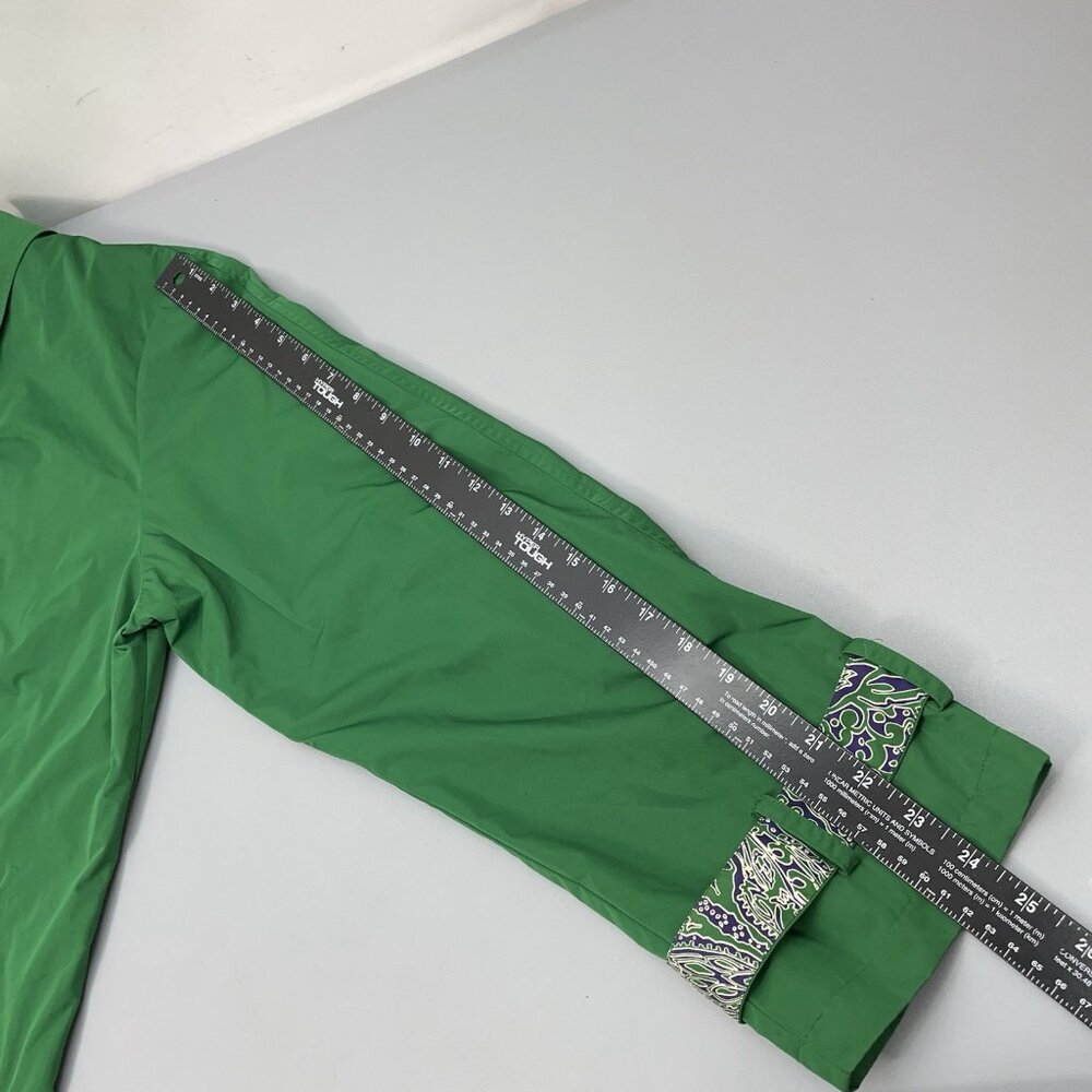 Chico’s Short Jacket Snap Front Lightweight Pockets Green Womens 3 US L - Picture 11 of 11